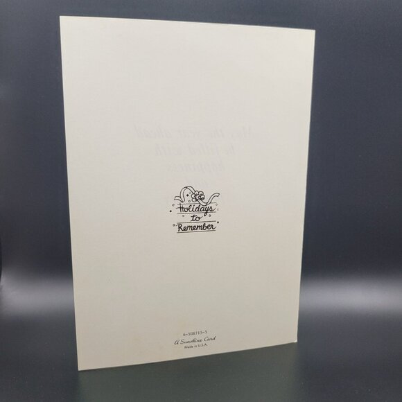 Vintage "Wishing You A Bright New Year" Greeting Card Little Boy Winter Unused - Picture 5 of 7